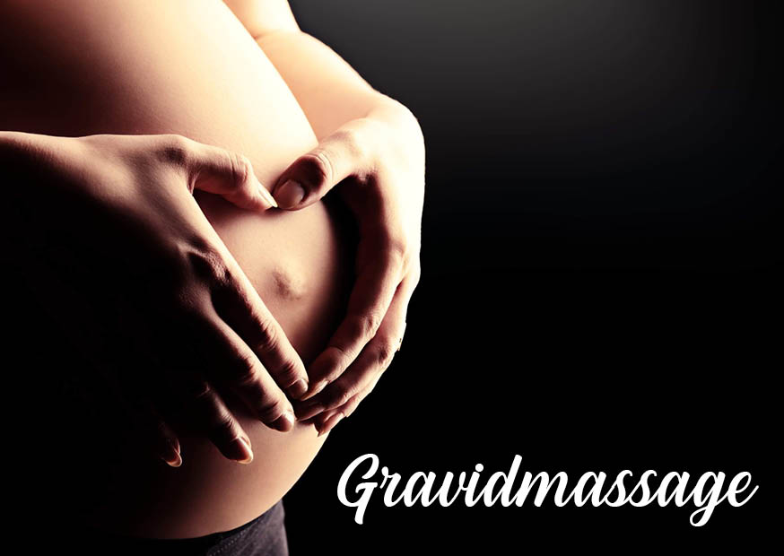 Händer på gravidmage illustrerar Chillax Gravidmassage