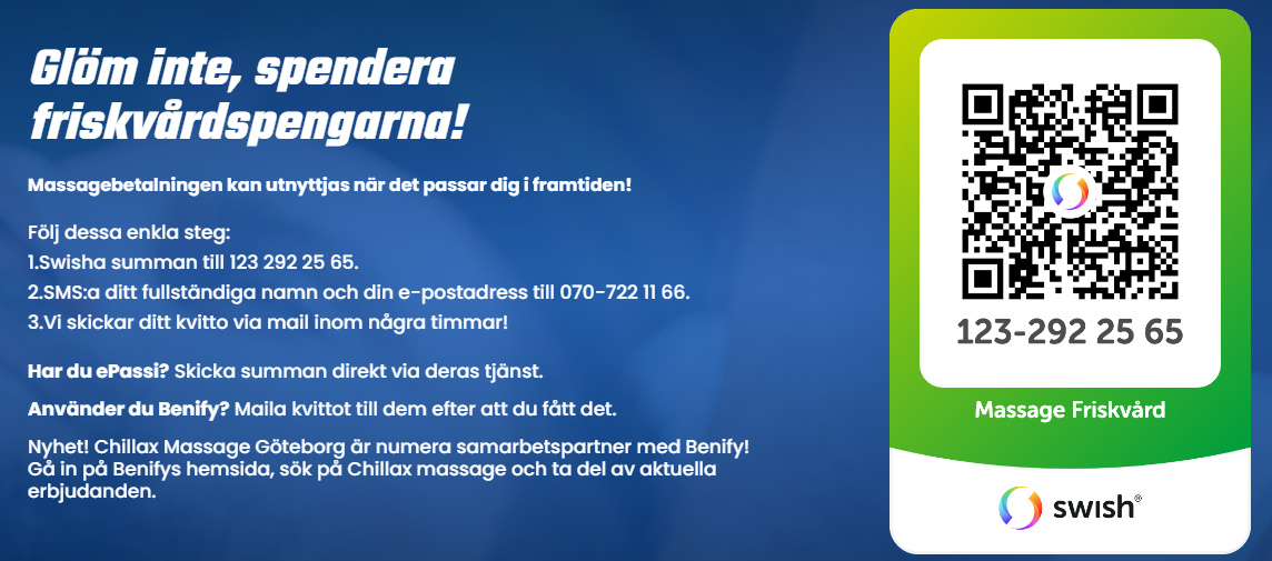 Swish QR-kod för Chillax Massage